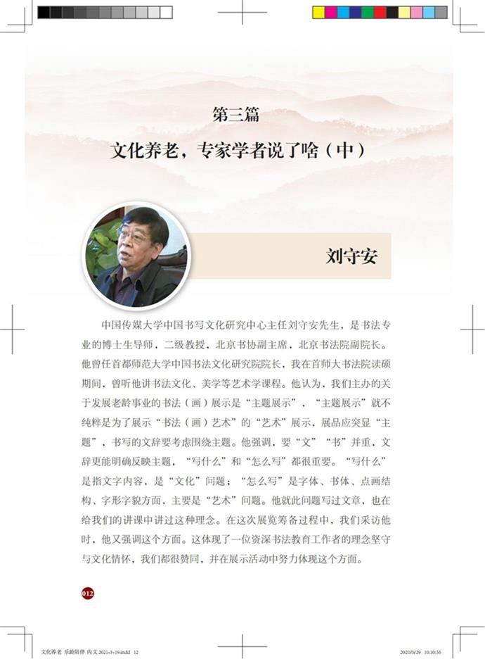文化养老，专家学者说了啥——刘守安