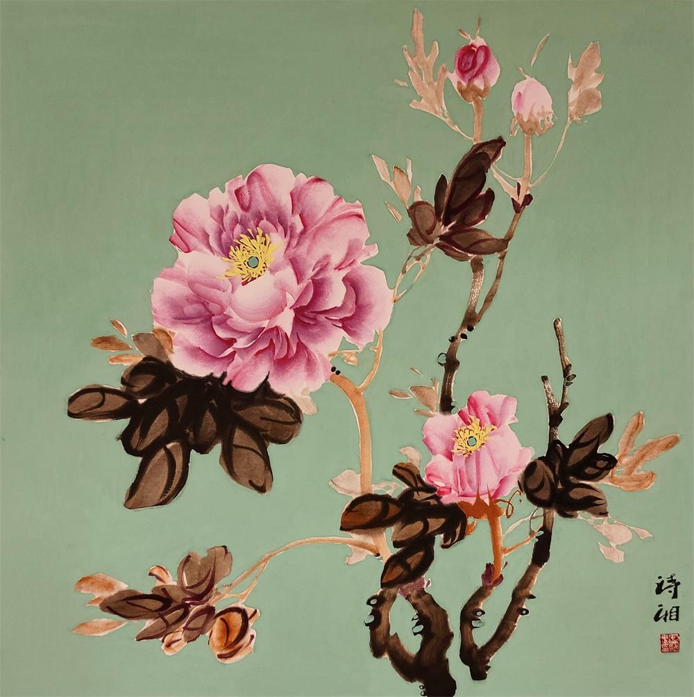 丹青绘吉意:画家诗湘作品的意象之美与文化传承-艺众网 丹青绘吉意:画家诗湘作品的意象之美与文化传承