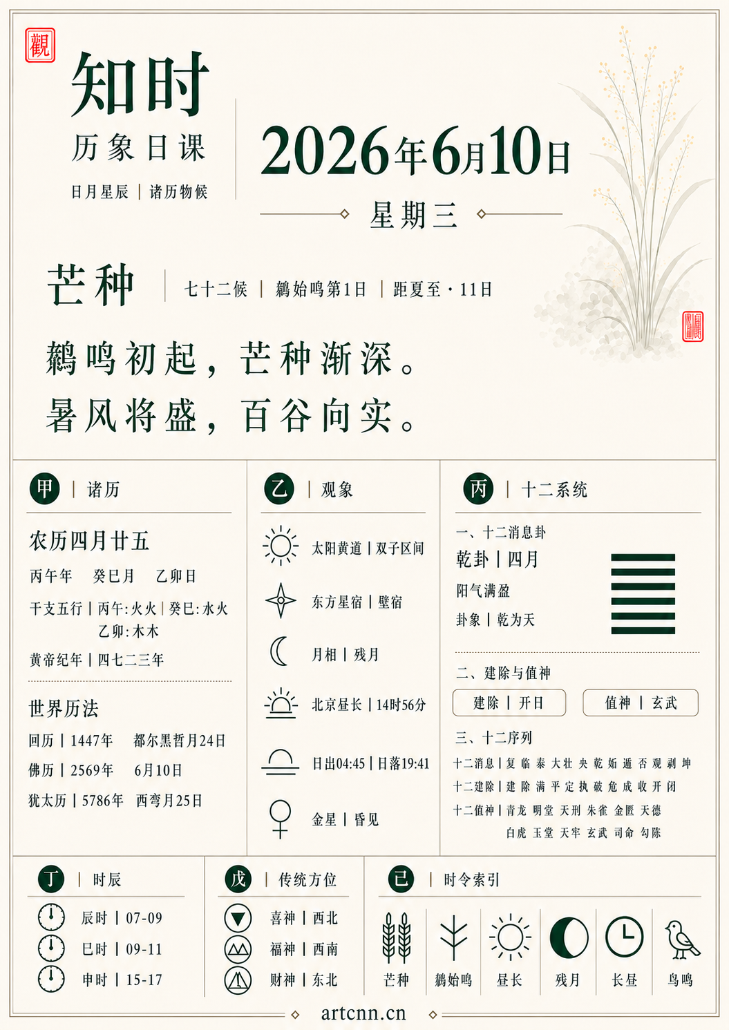 知时日课｜2026年6月
