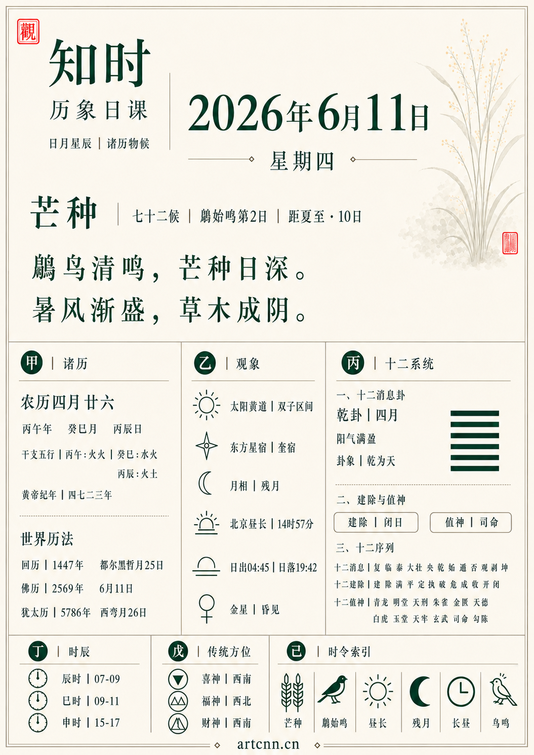 知时日课｜2026年6月