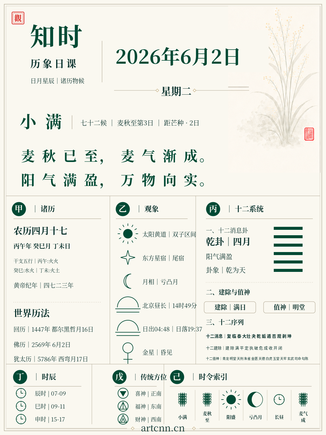 知时日课｜2026年6月