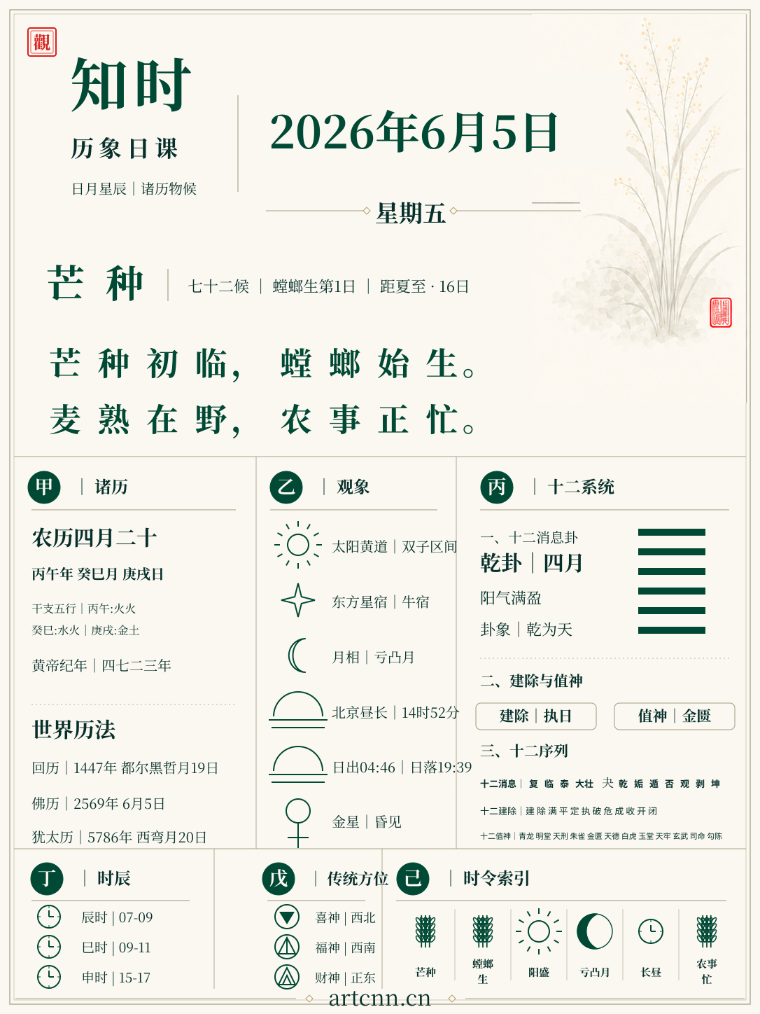知时日课｜2026年6月