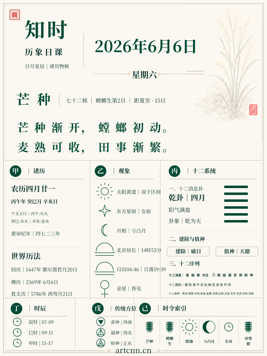 知时日课｜2026年6月