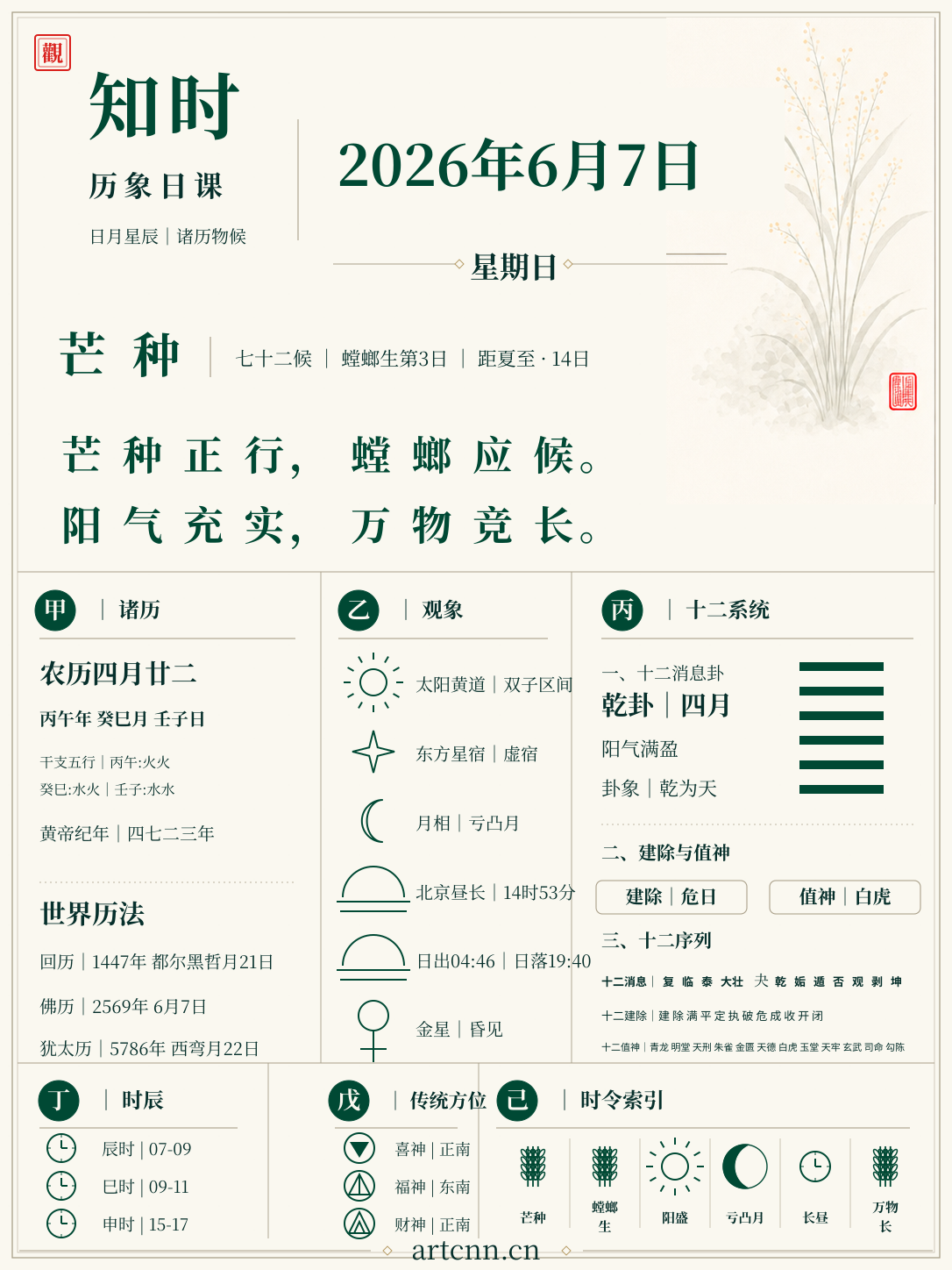 知时日课｜2026年6月